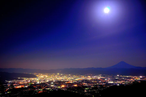 甘利山の夜景